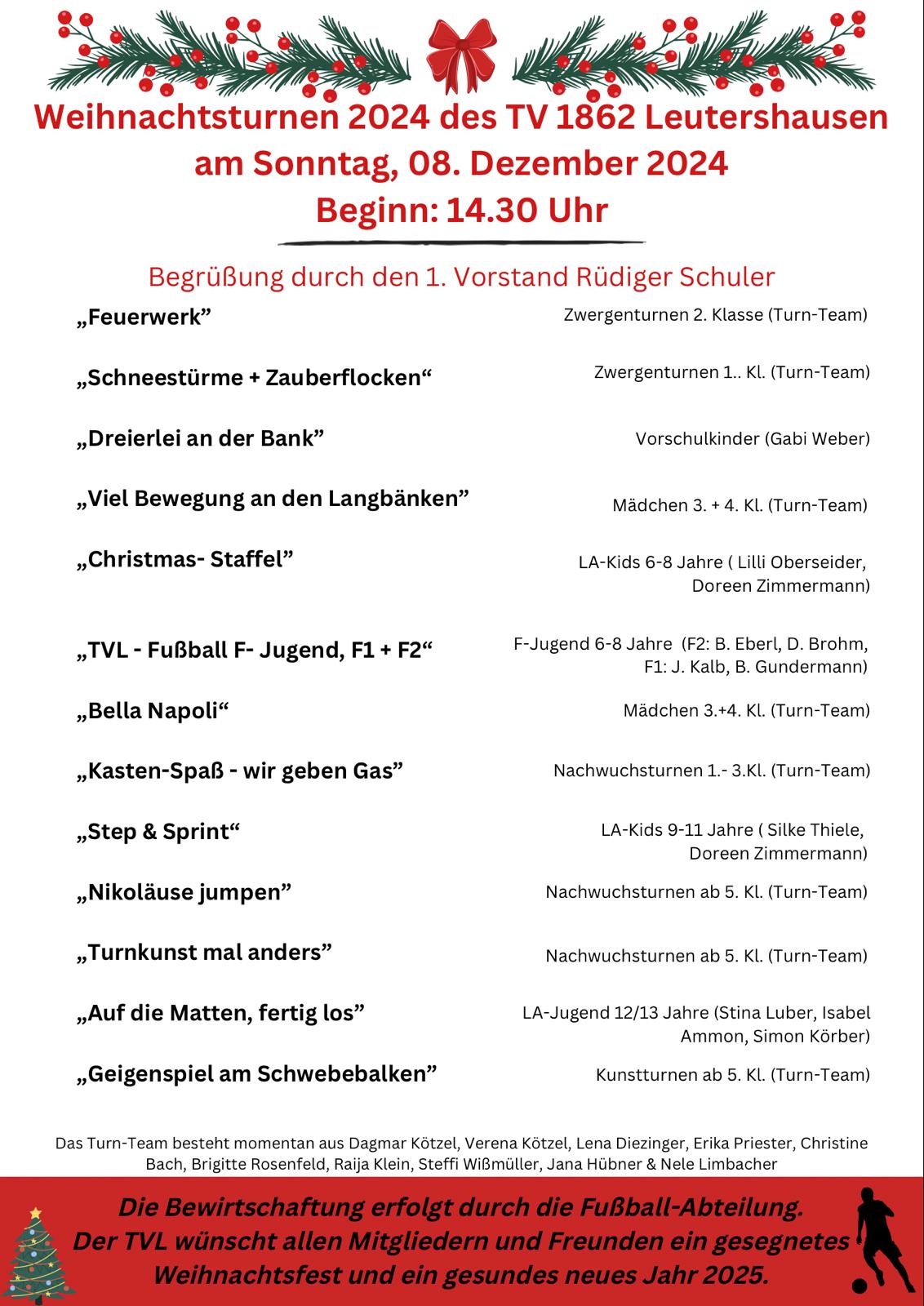 Plakat Weihnachtsturnen 2024